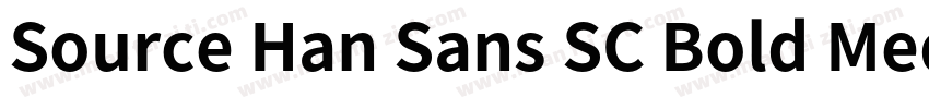 Source Han Sans SC Bold Medium字体转换